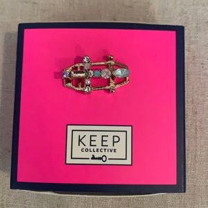 KEEP Collective Crystal Cross Rose Gold